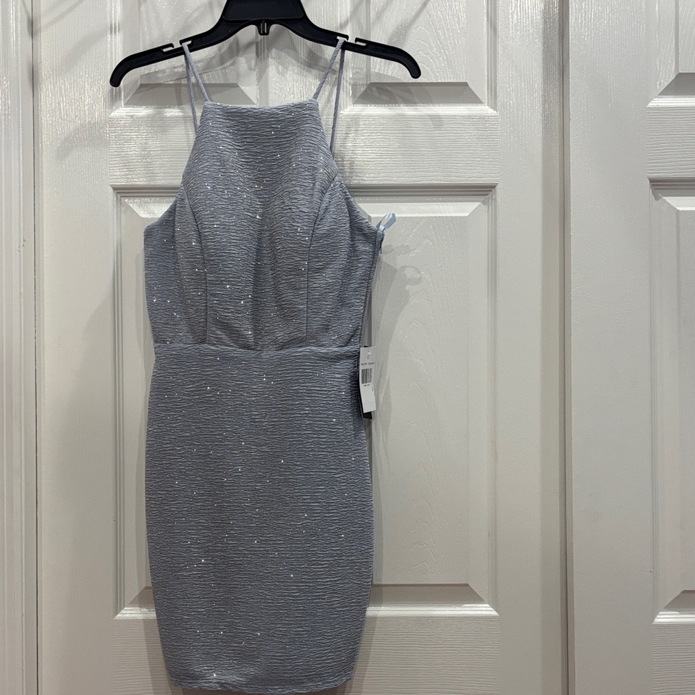 Chic Silver Mini Dress
